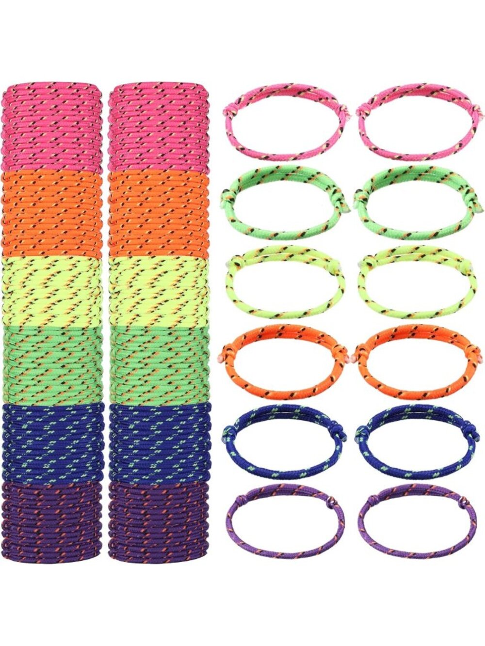 432 Pcs Colorful Friendship Bracelets Set - Bulk Rope Jewelry for Kids & Teens